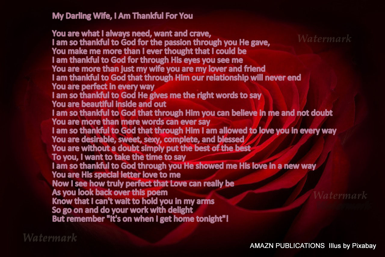 My Darling Wife, I Am Thankful for You Ecard