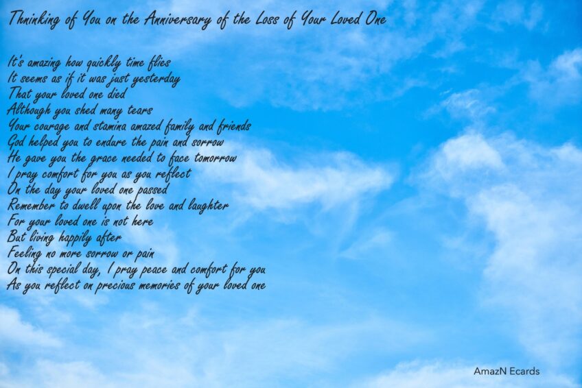Anniversary of the Loss of Your Loved One