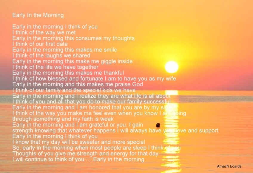 Thinking of You Early In The Morning Romantic Ecard