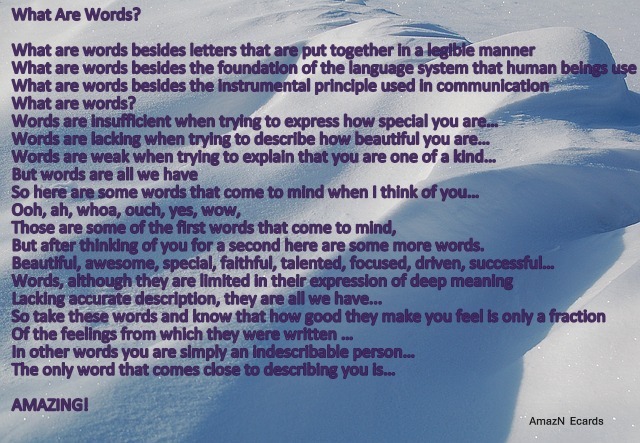 What Are Words Romantic Ecard