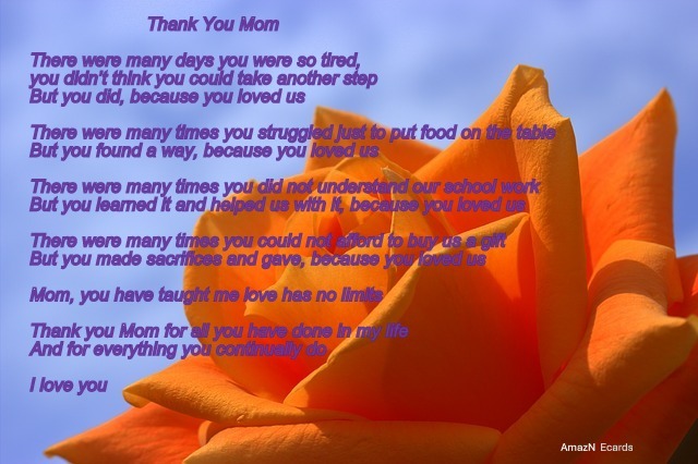Thank You Mom Ecard