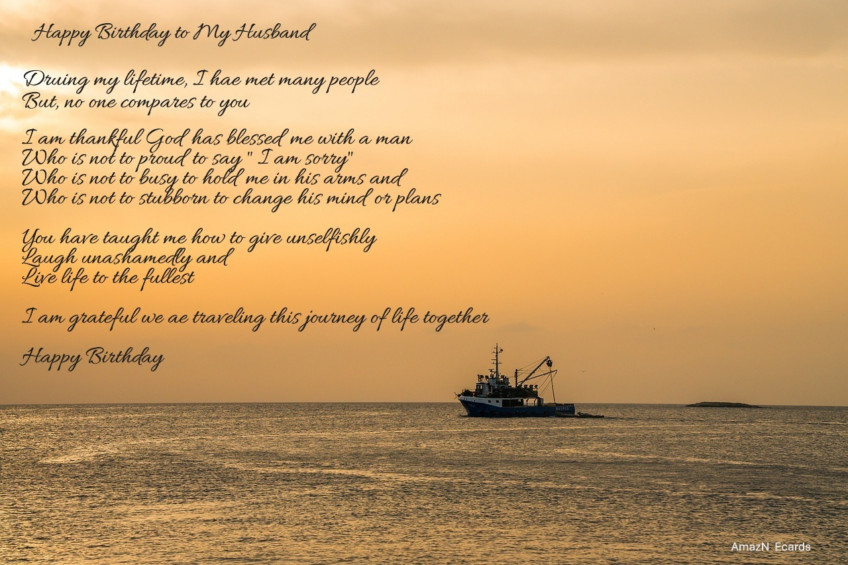 Happy Birthday to My Husband Ecard