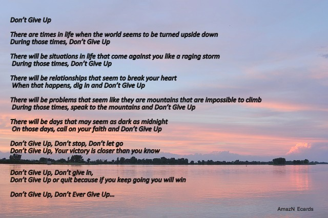 Don’t Give Up Inspirational Ecard