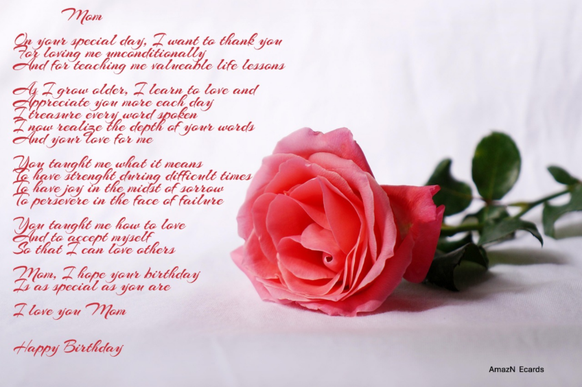 Happy Birthday Mom Ecard