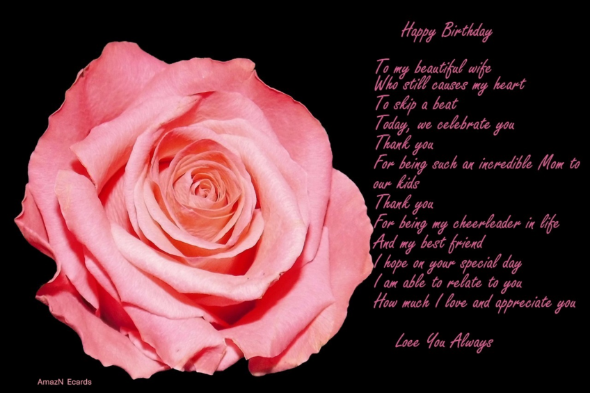 Happy Birthday to My Wife Ecard