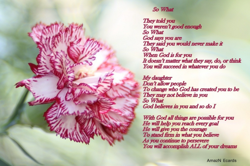 So What – Encouraging Ecard for Daughter