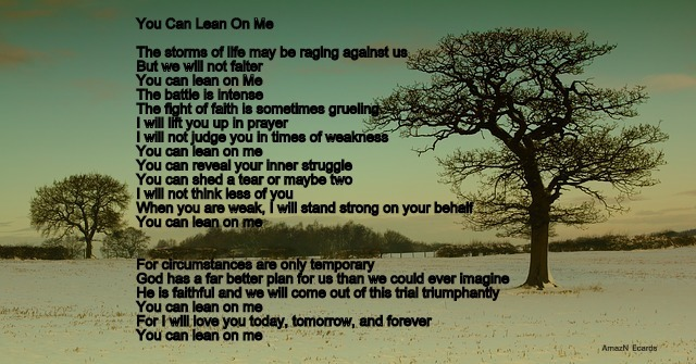 You Can Lean On Me